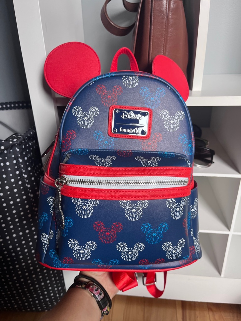 Loungefly Patriotic Mickey Backpack NWT - Picture 7 of 9